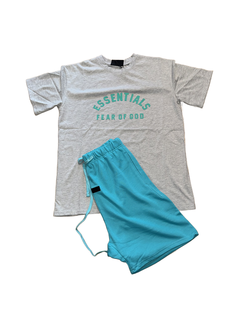 Fear Of God "Essentials" Gray/Turquoise Summer Set
