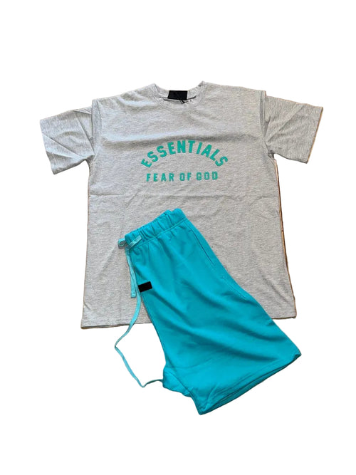 Fear Of God "Essentials" Gray/Turquoise Summer Set